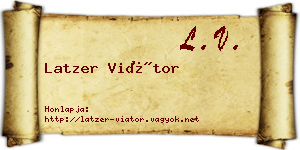 Latzer Viátor névjegykártya